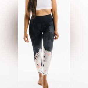 Zyia Black Watercolor Ombre Summit Hi-Rise 7/8 Leggings Sz.16-18 NWT